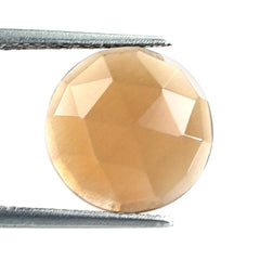 CHOCOLATE MOONSTONE ROSE CUT ROUND CAB (MEDIUM) 12.00MM 3.76 Cts.