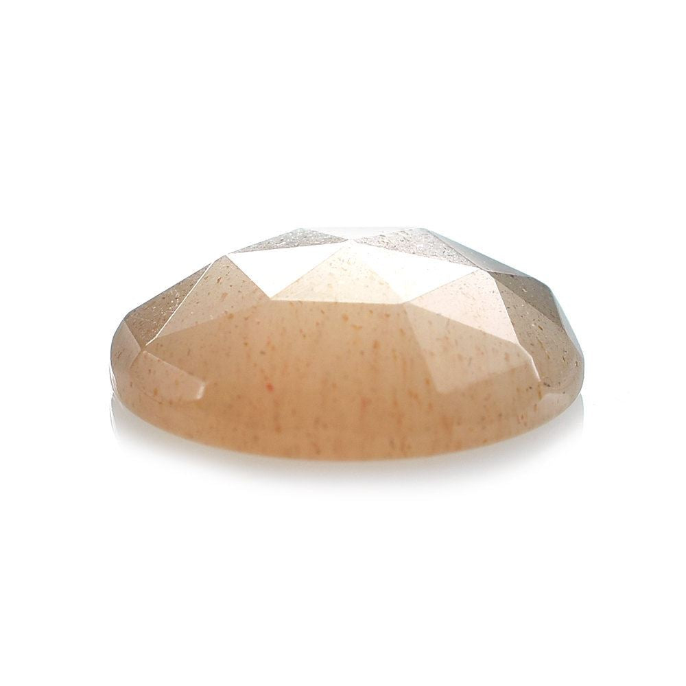 CHOCOLATE MOONSTONE ROSE CUT ROUND CAB (MEDIUM) 12.00MM 3.70 Cts.