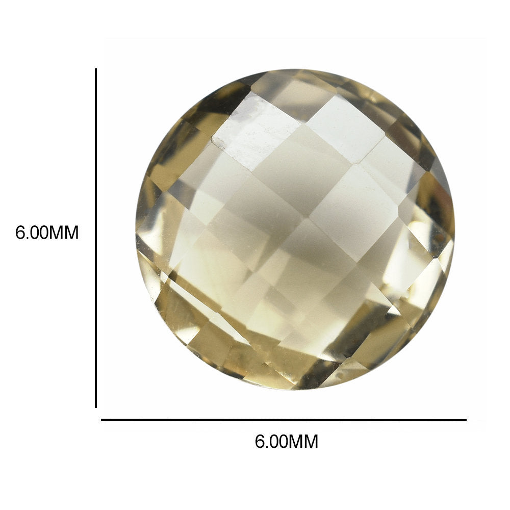CHAMPAGNE QUARTZ BRIOLETTE ROUND 6 MM 0.85 Cts.