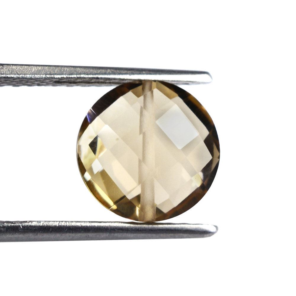 CHAMPAGNE QUARTZ BRIOLETTE ROUND (FULL DRILL) 10MM 3.60 Cts.