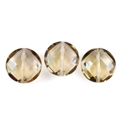 CHAMPAGNE QUARTZ BRIOLETTE ROUND (FULL DRILL) 10MM 3.60 Cts.