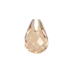 CHAMPAGNE QUARTZ FACETED DROPS (HALF DRILL-0.80MM) 7X5MM 1.47 Cts.