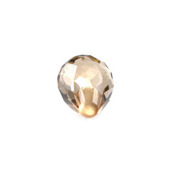 CHAMPAGNE QUARTZ FACETED DROPS (HALF DRILL-0.80MM) 7X5MM 1.47 Cts.
