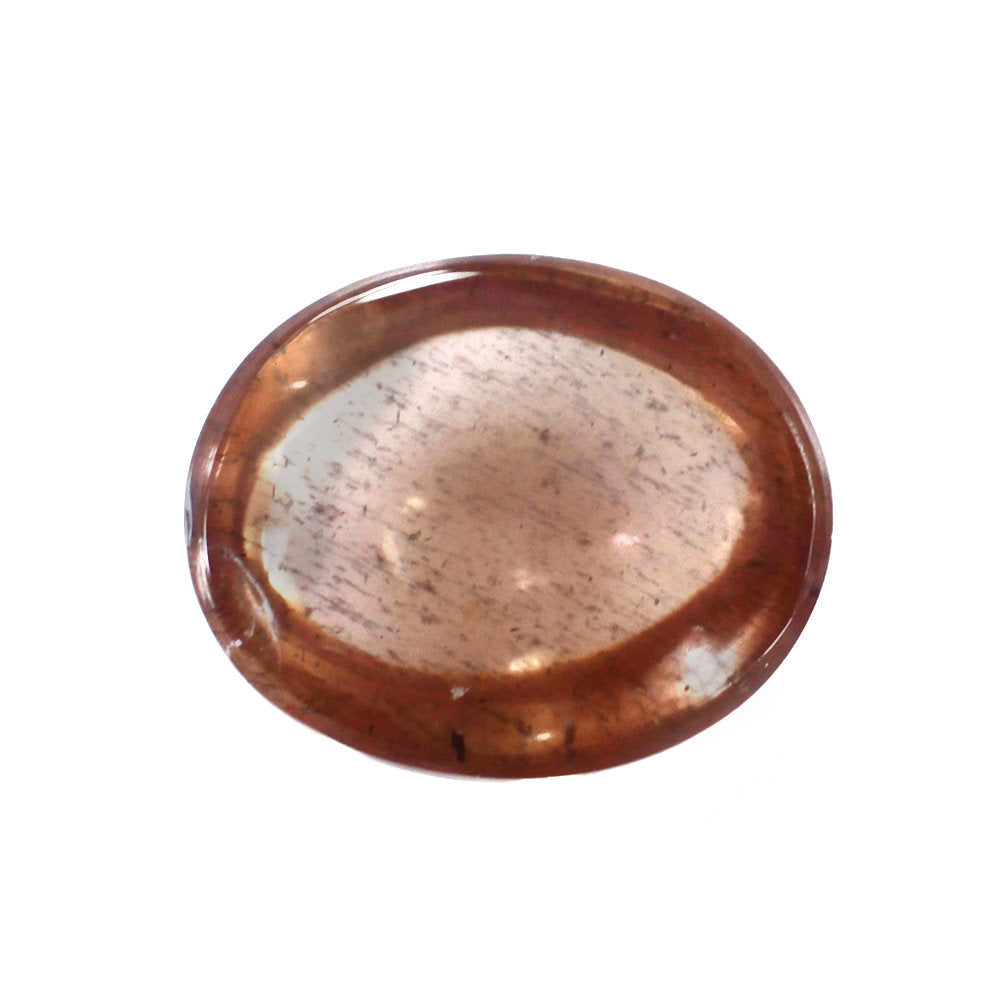 CHAMPAGNE SUNSTONE OVAL CAB 12X10MM 3.73 Cts.