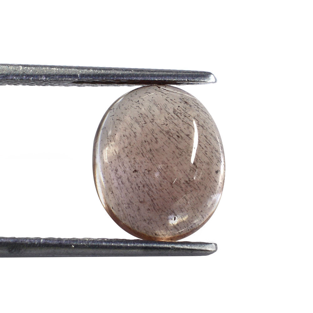 CHAMPAGNE SUNSTONE OVAL CAB 12X10MM 3.73 Cts.