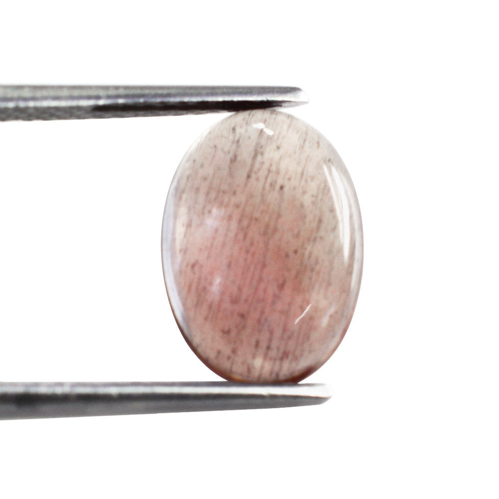 CHAMPAGNE SUNSTONE OVAL CAB 14X10MM 4.66 Cts.
