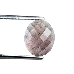 CHAMPAGNE SUNSTONE CHECKER OVAL CAB 12X10MM 3.57 Cts.