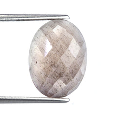 CHAMPAGNE SUNSTONE CHECKER OVAL CAB 16X12MM 8.42 Cts.