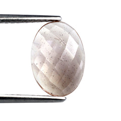 CHAMPAGNE SUNSTONE CHECKER OVAL CAB 14X10MM 3.20 Cts.