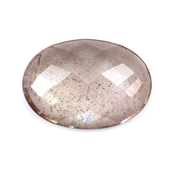 CHAMPAGNE SUNSTONE CHECKER OVAL CAB 14X10MM 3.50 Cts.