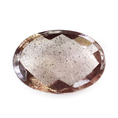 CHAMPAGNE SUNSTONE CHECKER OVAL CAB 14X10MM 3.50 Cts.