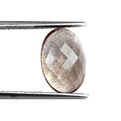 CHAMPAGNE SUNSTONE CHECKER OVAL CAB 14X10MM 3.50 Cts.