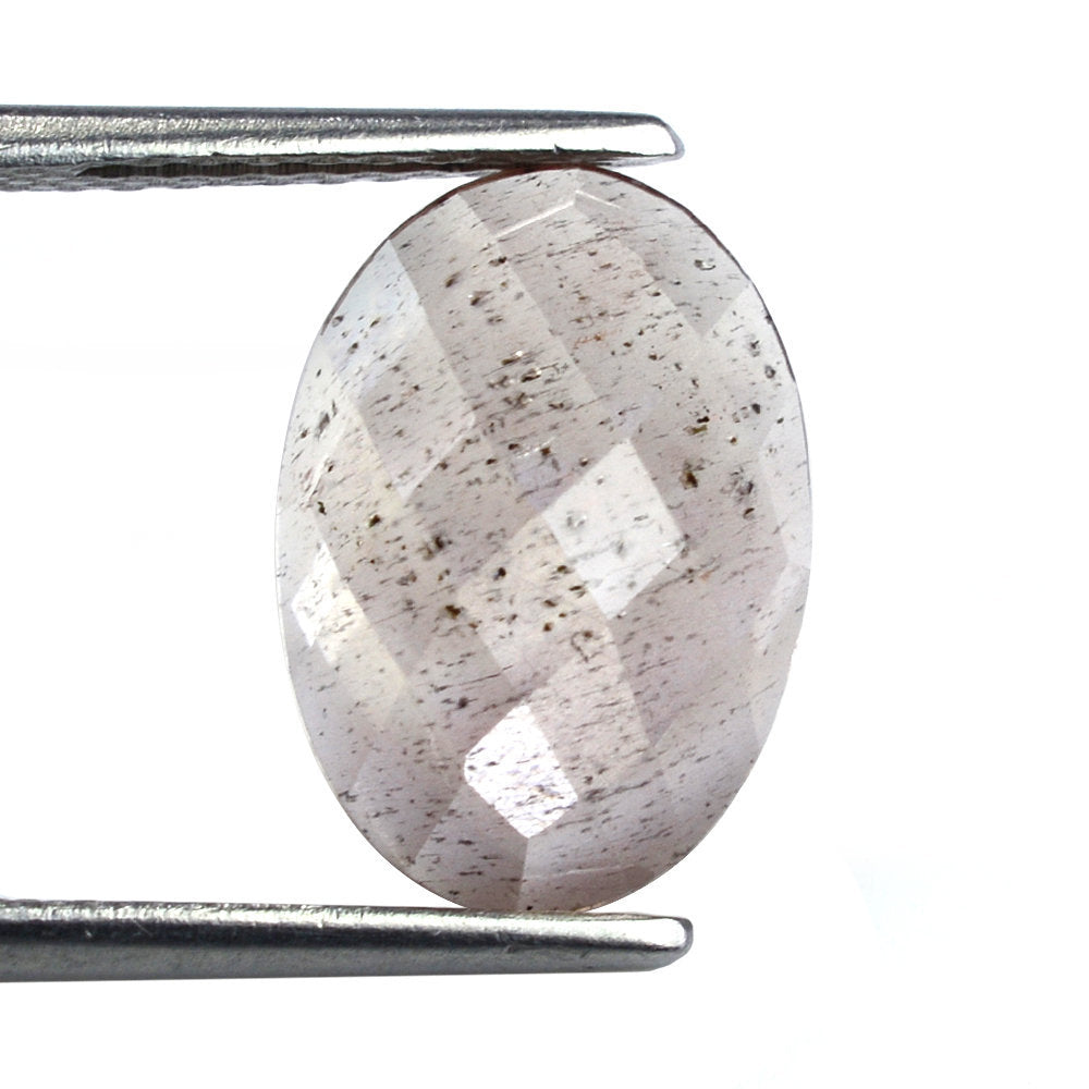 CHAMPAGNE SUNSTONE CHECKER OVAL CAB 14X10MM 4.99 Cts.