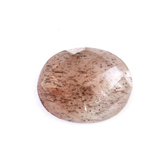 CHAMPAGNE SUNSTONE CHECKER OVAL CAB 10X8MM 2.36 Cts.