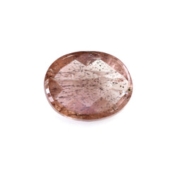 CHAMPAGNE SUNSTONE CHECKER OVAL CAB 10X8MM 2.36 Cts.