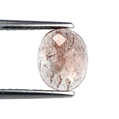 CHAMPAGNE SUNSTONE CHECKER OVAL CAB 10X8MM 2.36 Cts.