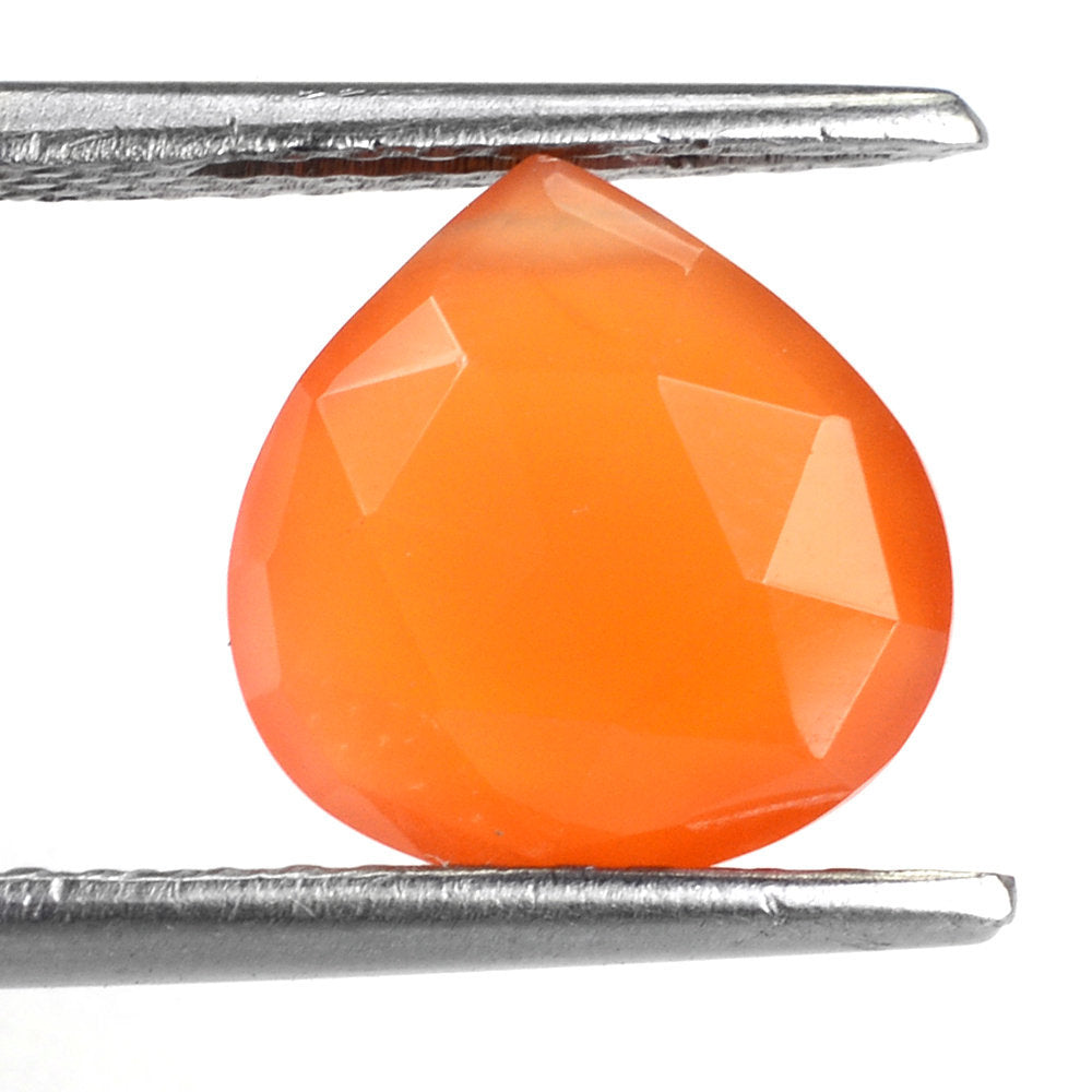CARNELIAN ROSE CUT BRIOLETTE PEAR (TABEEZ) (FULL DRILL) 10MM 3.08 Cts.