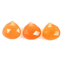 CARNELIAN ROSE CUT BRIOLETTE PEAR (TABEEZ) (FULL DRILL) 10MM 3.08 Cts.