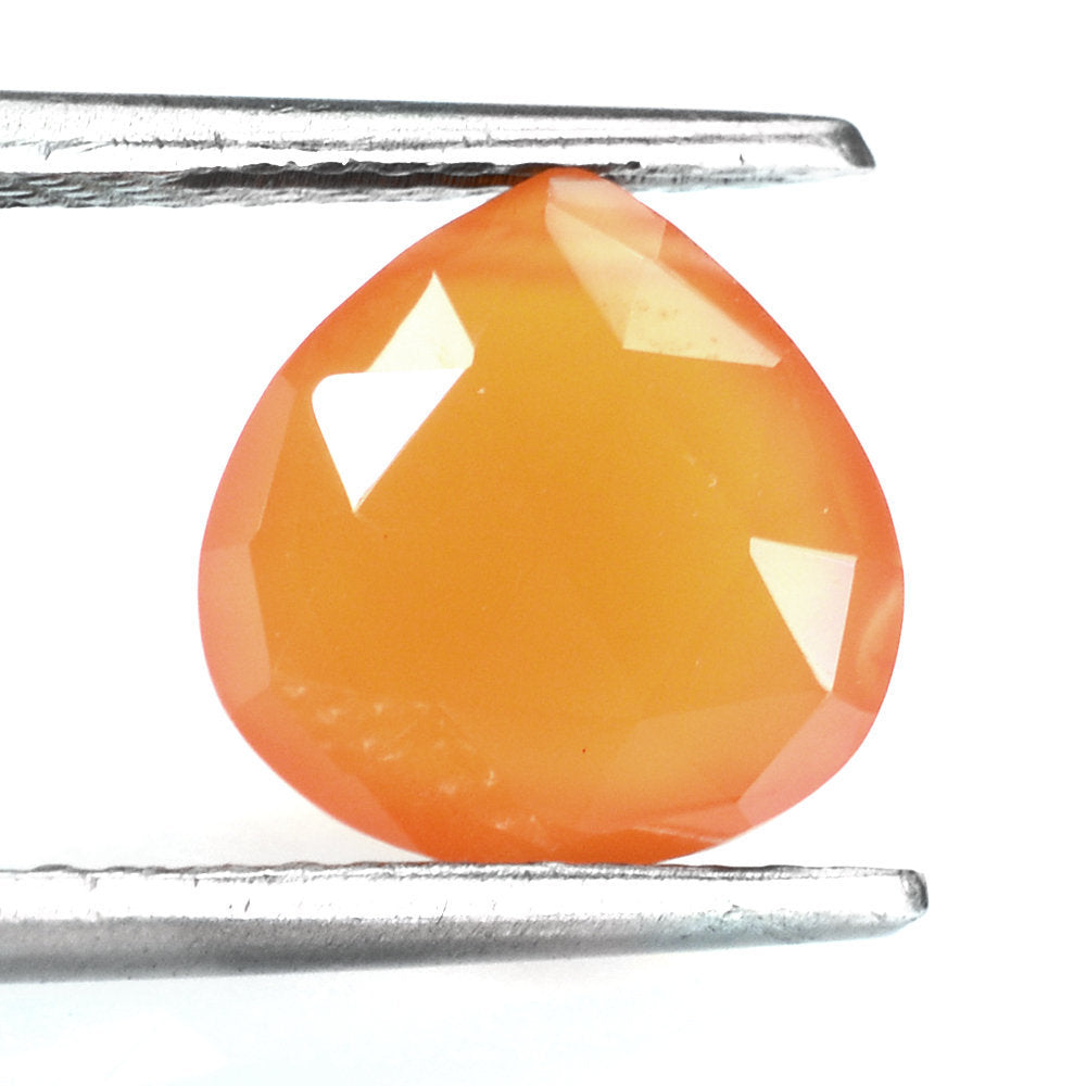 CARNELIAN ROSE CUT BRIOLETTE PEAR (TABEEZ) (FULL DRILL) 10MM 3.12 Cts.