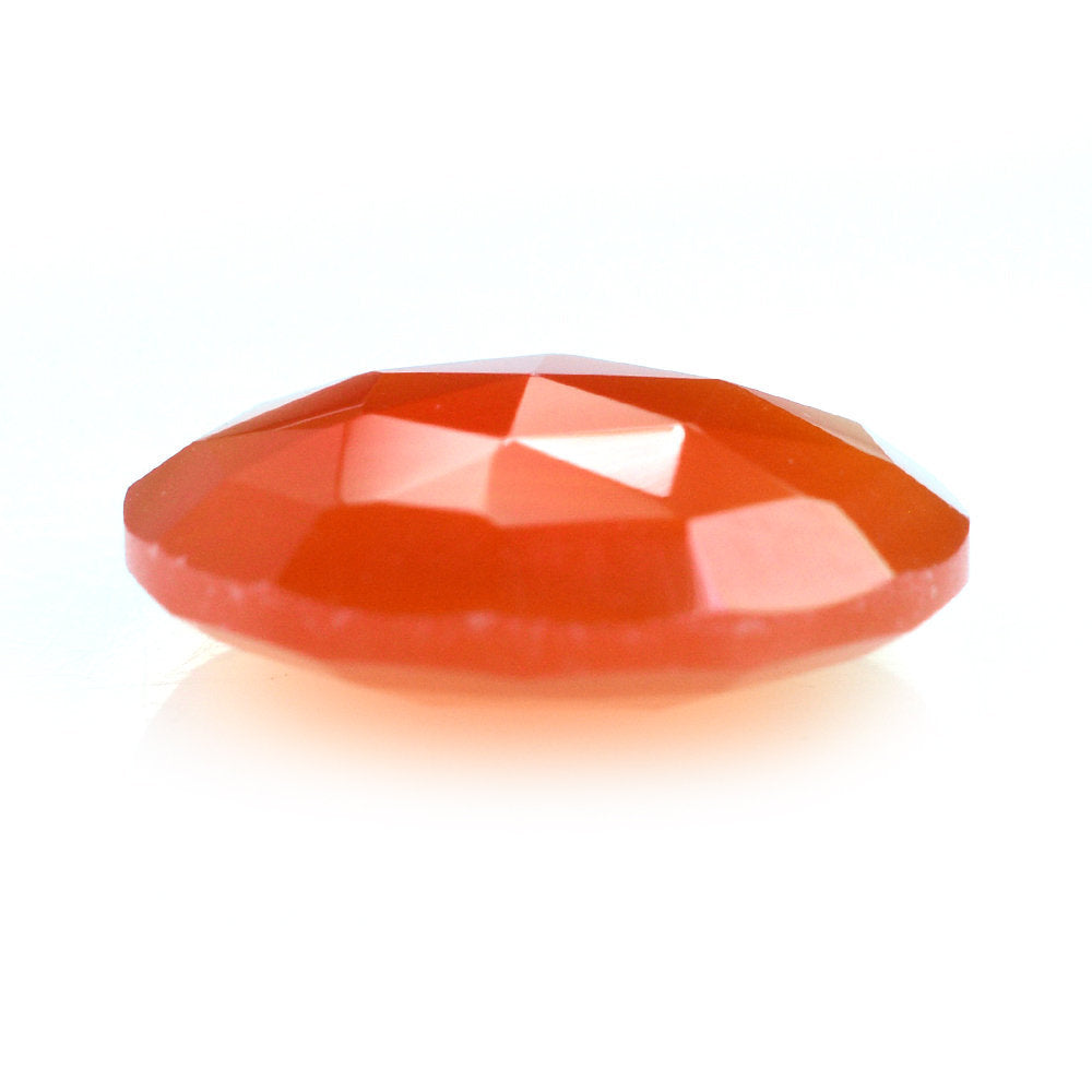 CARNELIAN ROSE CUT BRIOLETTE ROUND 12MM 3.64 Cts.