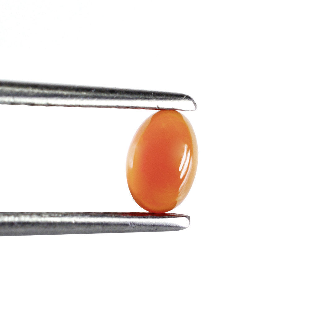 CARNELIAN PLAIN OVAL CAB 6X4MM 0.44 Cts.