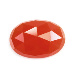 CARNELIAN ROSE CUT OVAL CAB 13X9MM 3.88 Cts.