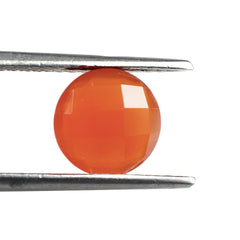 CARNELIAN CHECKER BRIOLETTE ROUND 9MM 2.06 Cts.