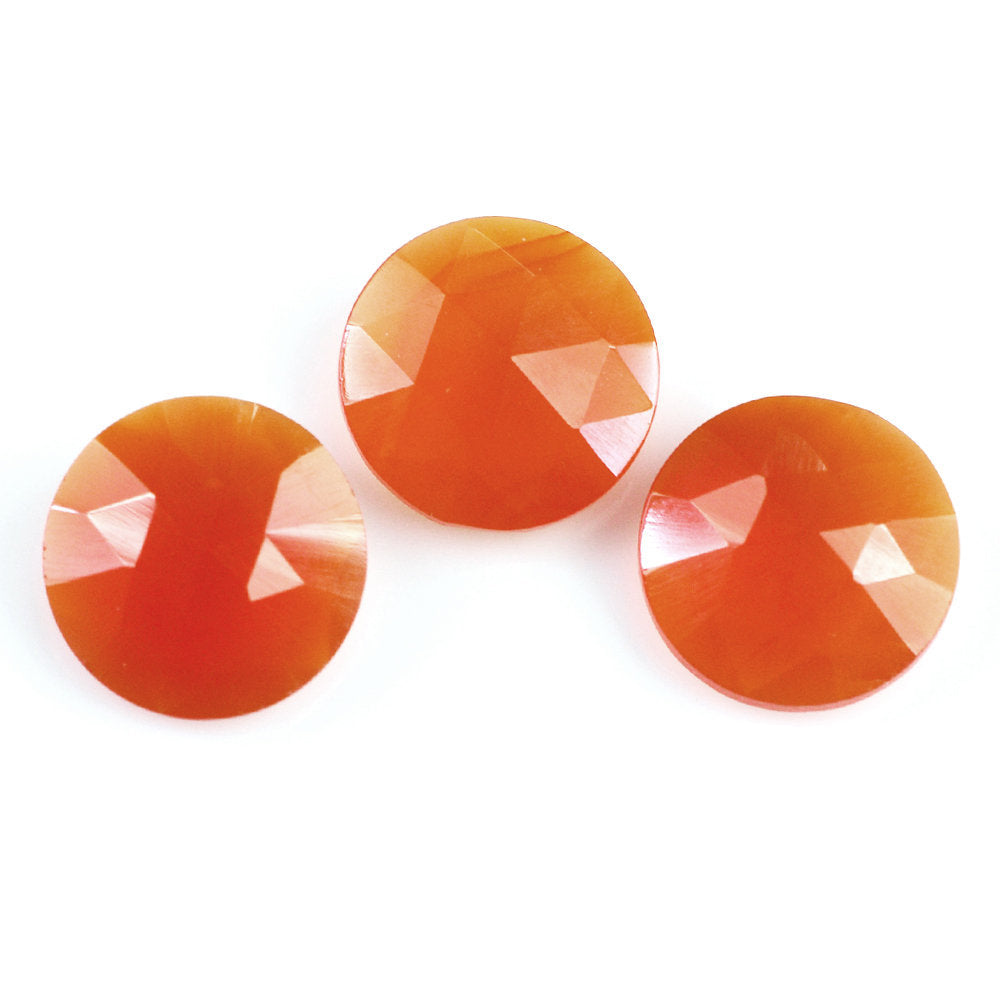 CARNELIAN ROSE CUT BRIOLETTE ROUND 8MM 1.25 Cts.