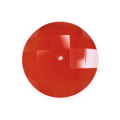 CARNELIAN CHECKER BRIOLETTE ROUND (FULL DRILL) 11MM 3.82 Cts.
