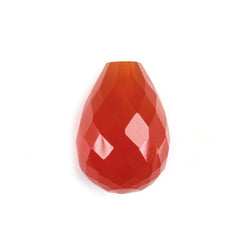 CARNELIAN FACETED DROPS (HALF DRILL 0.70MM) 10X7MM 3.11 Cts.