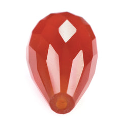 CARNELIAN FACETED DROPS (HALF DRILL 0.70MM) 14X7MM 4.40 Cts.