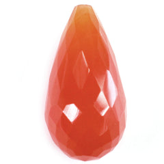 CARNELIAN FACETED DROPS (HALF DRILL 0.70MM) 16X8MM 6.70 Cts.