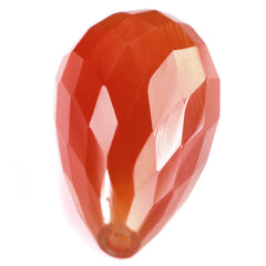 CARNELIAN FACETED DROPS (HALF DRILL 0.70MM) 16X8MM 6.70 Cts.