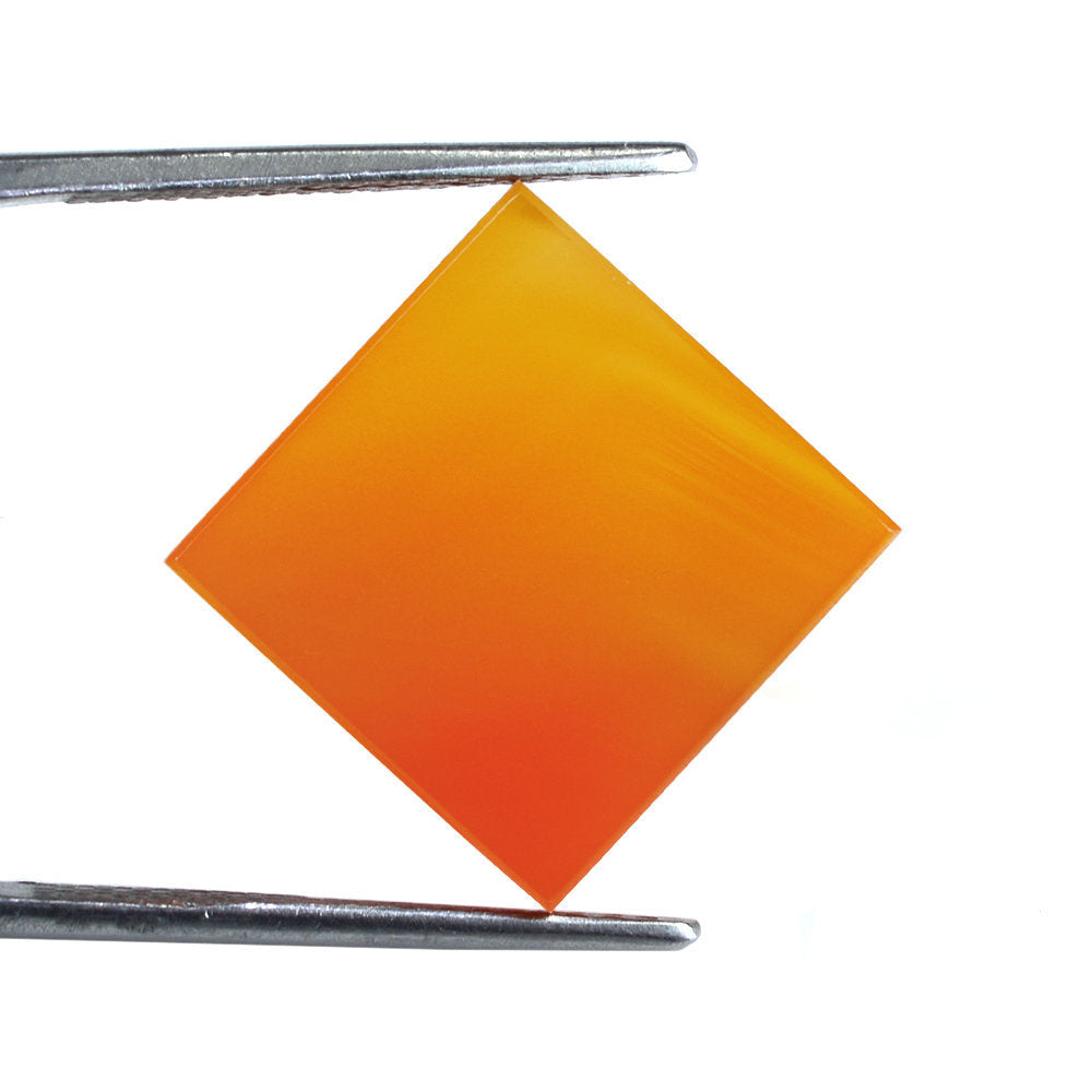 CARNELIAN SQUARE PLATE 15MM 11.70 Cts.