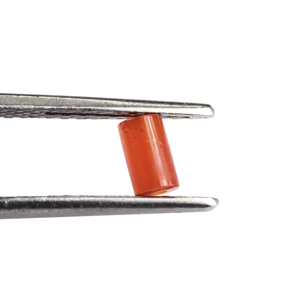 CARNELIAN CYLINDER TUBE (FULL DRILL) 5X3MM 0.46 Cts.