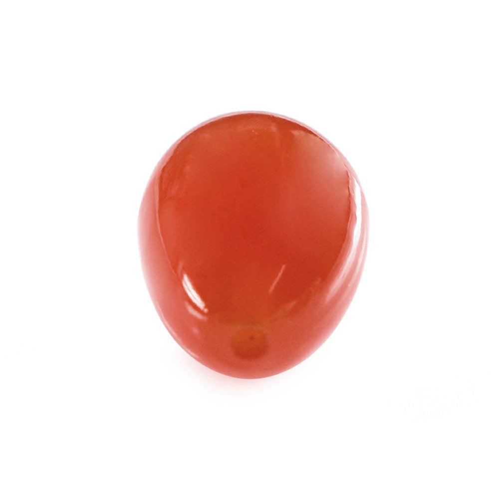 CARNELIAN PLAIN EGGS (HALF DRILL) 9X6.50MM 2.79 Cts.