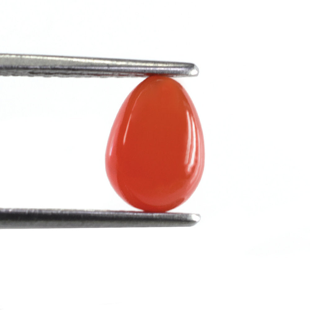 CARNELIAN PLAIN EGGS (HALF DRILL) 9X6.50MM 2.79 Cts.
