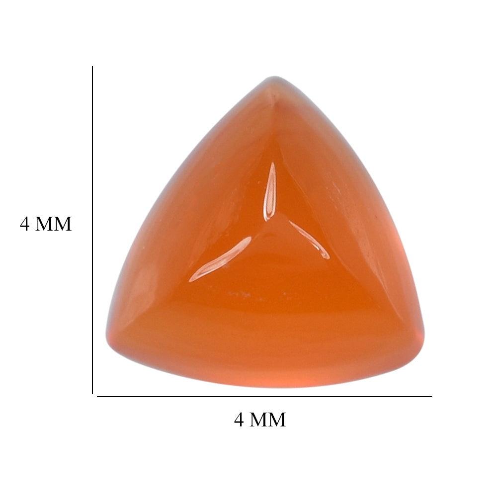 CARNELIAN SUGARLOAF TRILLION CAB (FLAT BOTTOM) 4MM (TH. 2.60-3.00MM) 0.29 Cts.