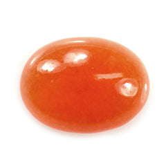ORANGE CARNELIAN PLAIN OVAL CAB 15.90X11.90MM 7.18 Cts.