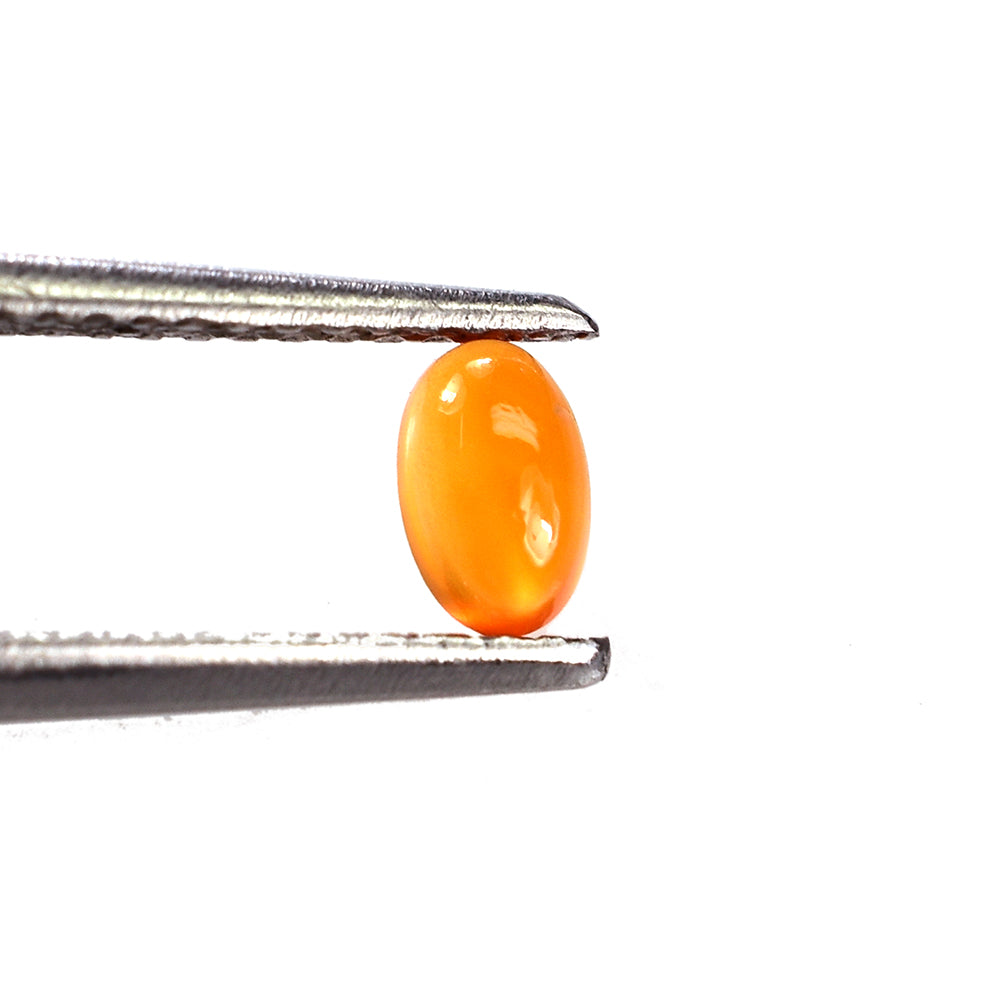 ORANGE CARNELIAN PLAIN OVAL CAB (MEDIUM/CLEAN) 5.00X3.00MM 0.22 CTS
