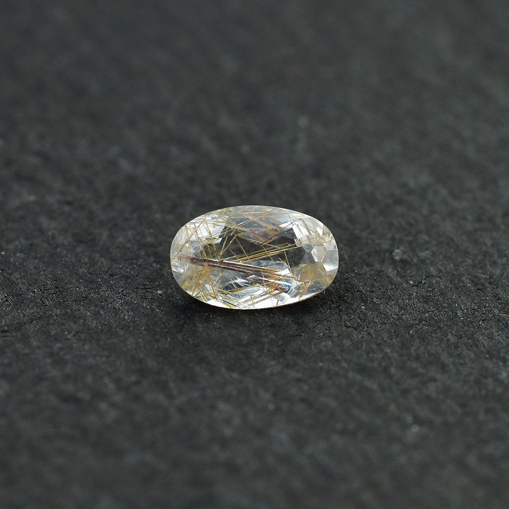 COPPER RUTILE QUARTZ CUT OVAL 5X3MM 0.20 Cts.