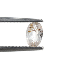 COPPER RUTILE QUARTZ CUT OVAL 6X4MM 0.41 Cts.