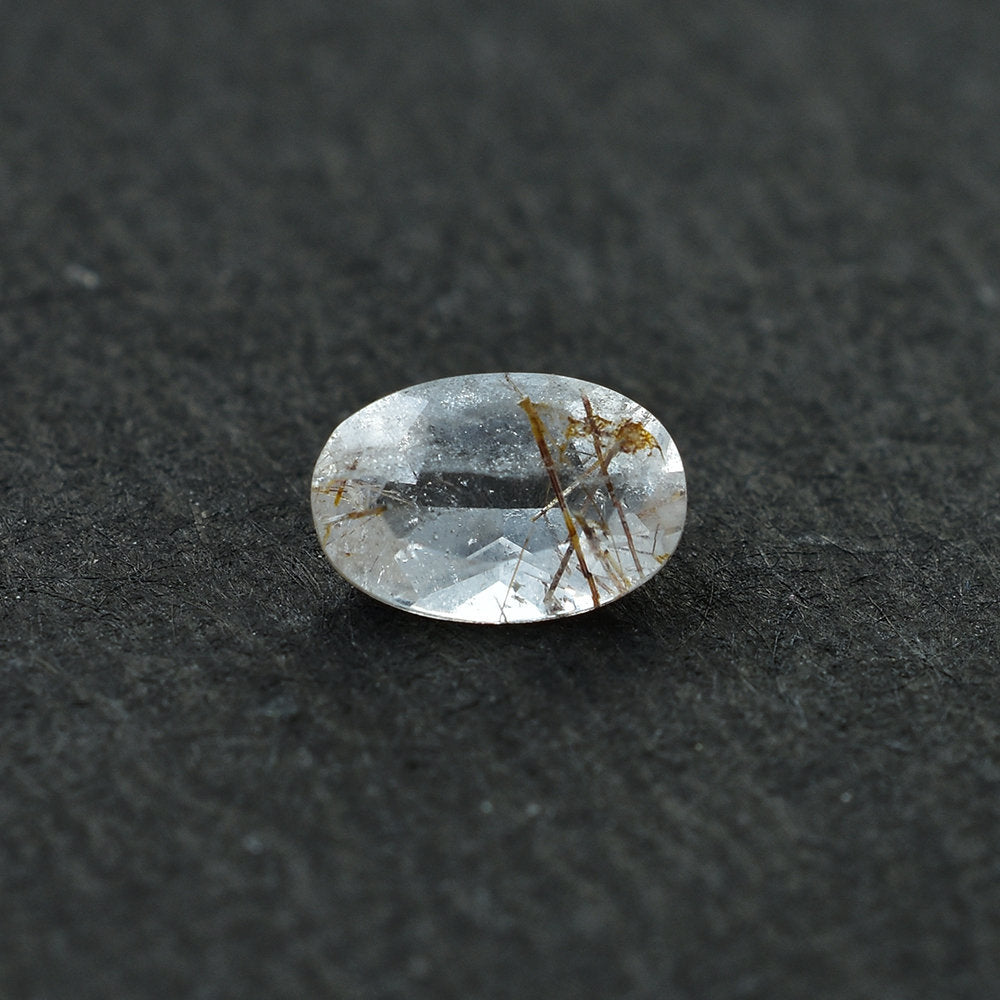 COPPER RUTILE QUARTZ CUT OVAL 6X4MM 0.41 Cts.