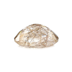 COPPER RUTILE QUARTZ CUT OVAL 12X10MM 4.20 Cts.