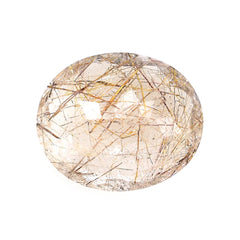 COPPER RUTILE QUARTZ CUT OVAL 12X10MM 4.20 Cts.