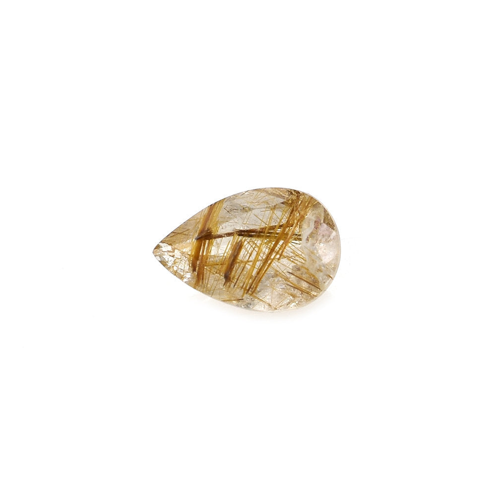 COPPER RUTILE QUARTZ CUT PEAR 6X4MM 0.38 Cts.