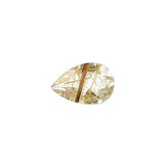 COPPER RUTILE QUARTZ CUT PEAR 6X4MM 0.37 Cts.