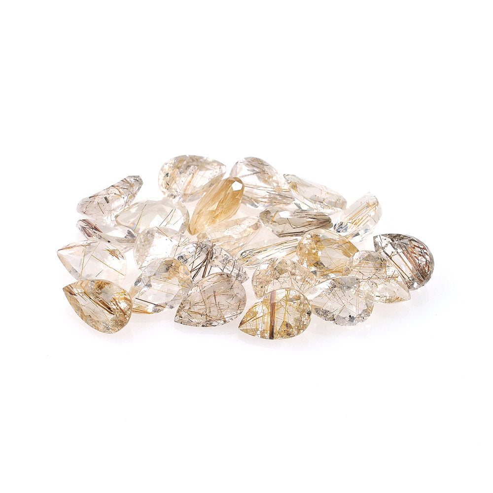 COPPER RUTILE QUARTZ CUT PEAR 6X4MM 0.37 Cts.