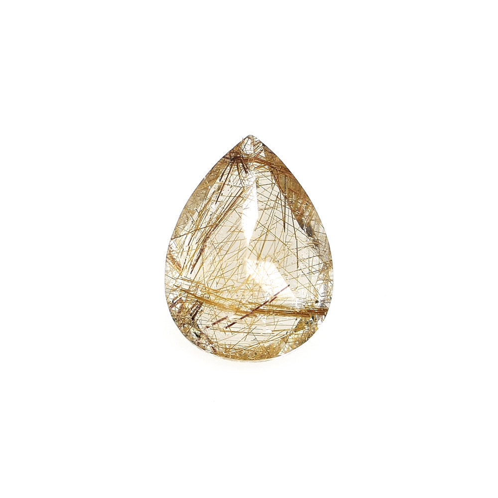 COPPER RUTILE QUARTZ CUT PEAR 8X6MM 1.02 Cts.