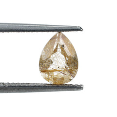 COPPER RUTILE QUARTZ CUT PEAR 8X6MM 1.02 Cts.